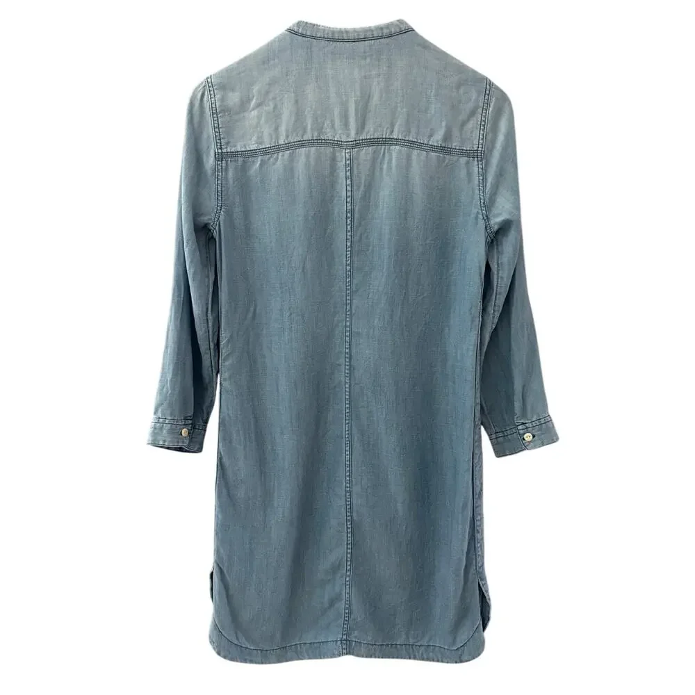 J. Crew‎ Drapey Chambray Shirtdress Blue Size XS